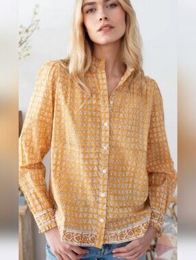 NWT Marea Charlie Thistle Top Marigold SZ S